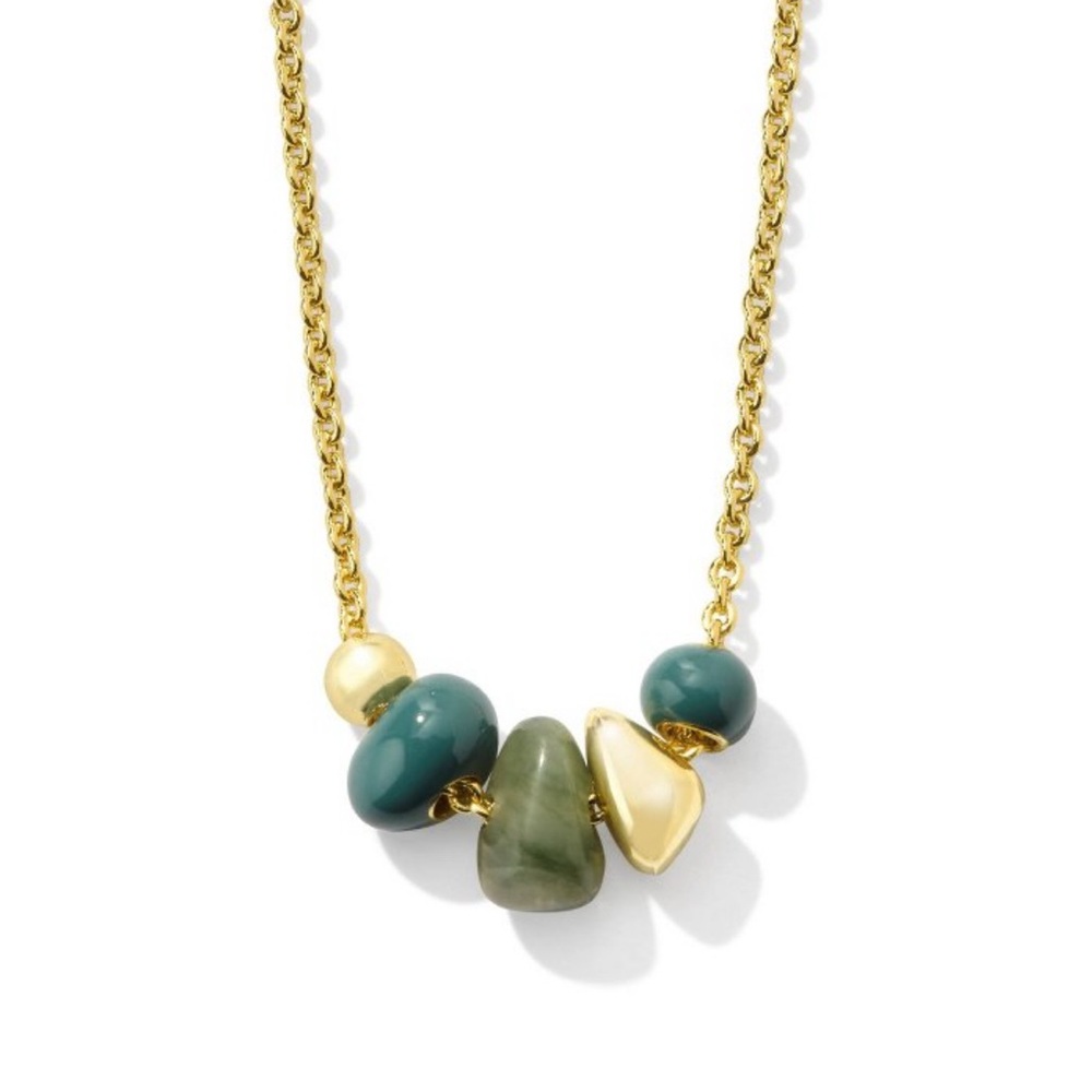 Kendra Scott Faye Strand Necklace - Green Mix NWT